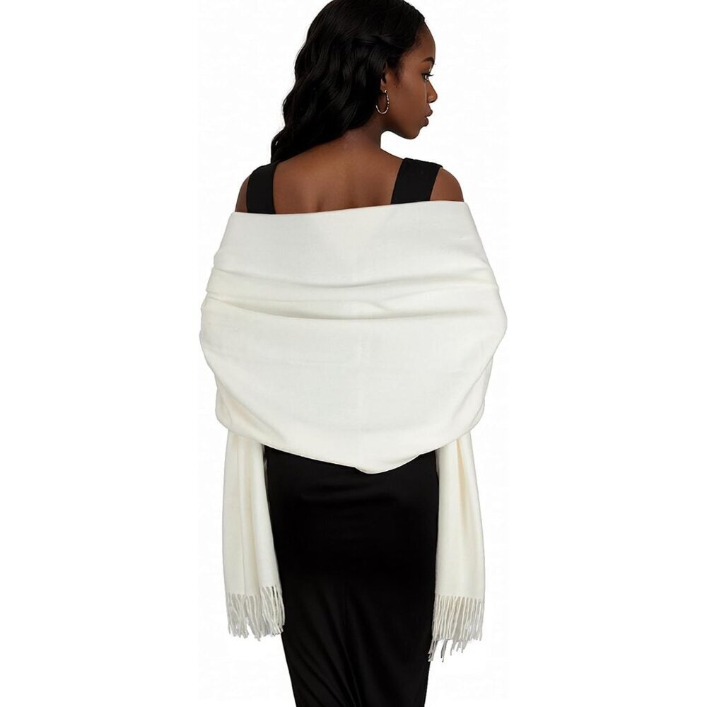 Womens Winter Pashmina Shawl Warm Wrap for Evening Wedding Travel